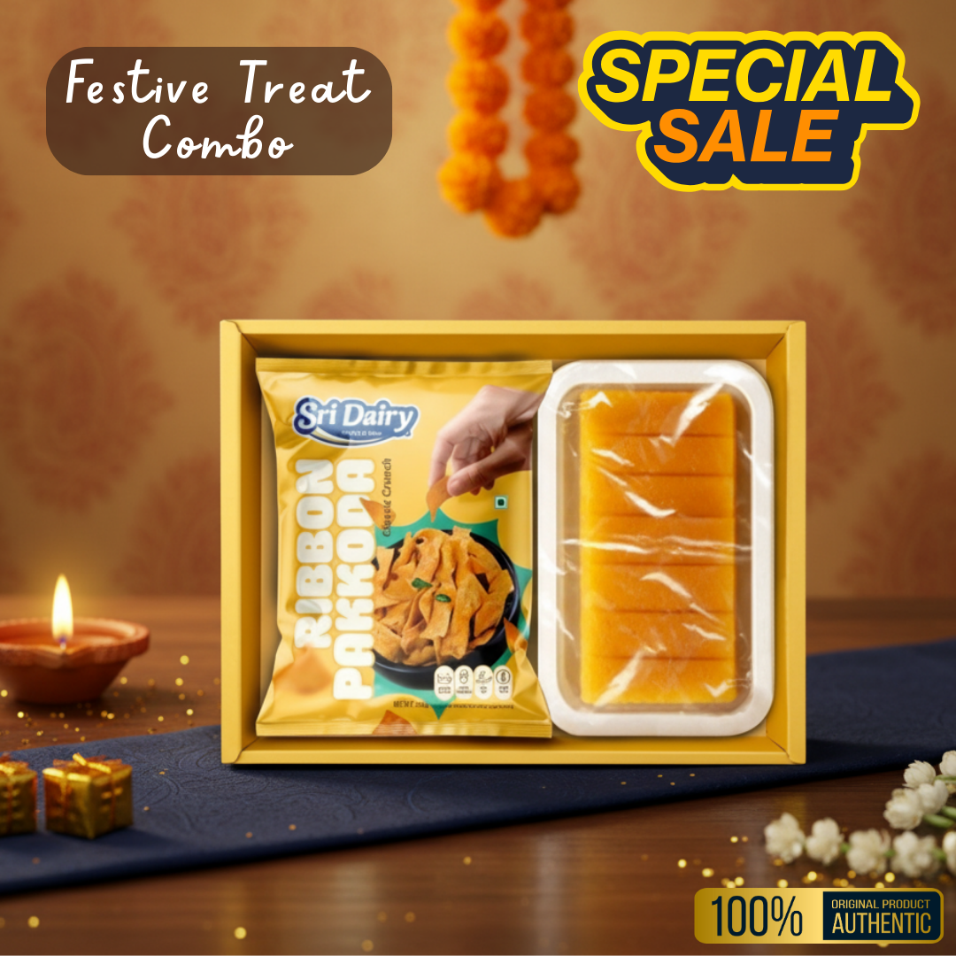 Festive Treat Royal Combo - Ghee Mysore Pak & Ribbon Pakoda
