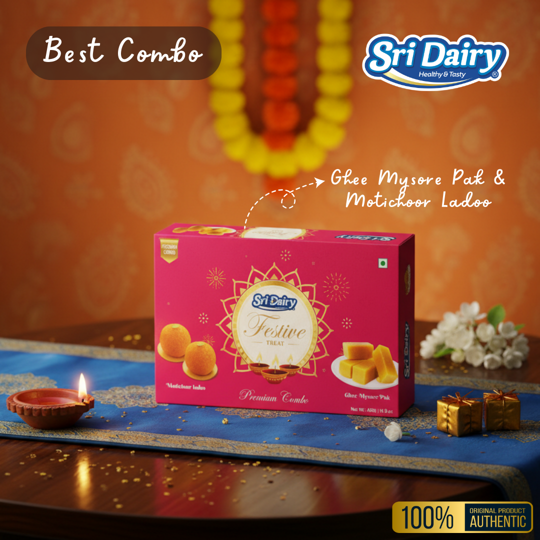 Ghee Mysore Pak and Motichoor Ladoo (Laddu)